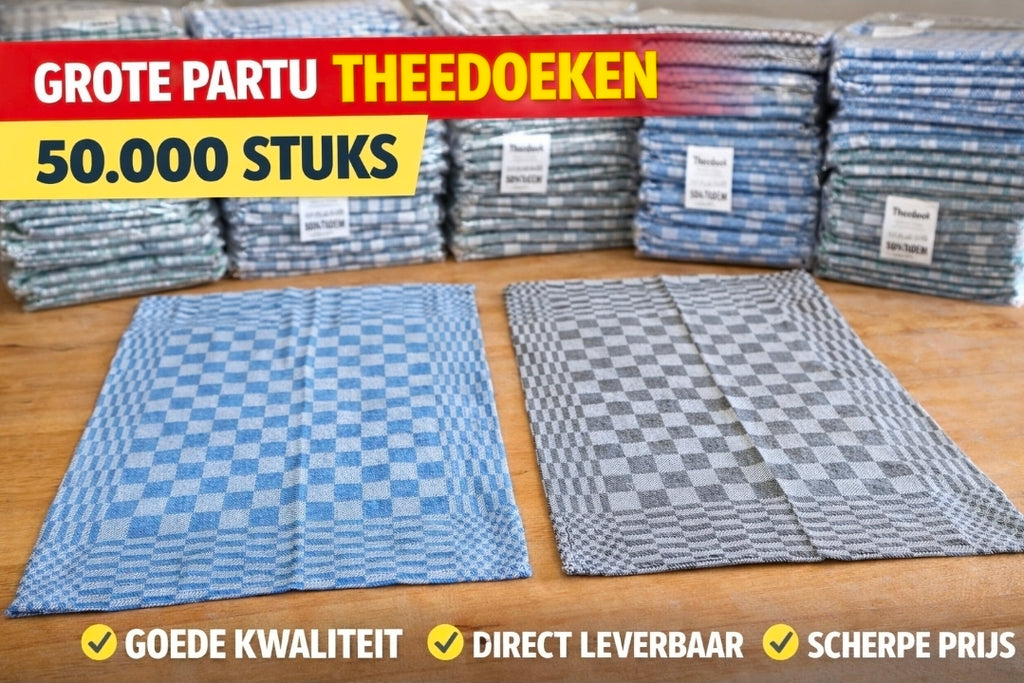 Horeca theedoeken | 100 procent katoen | per doos van 144 stuks